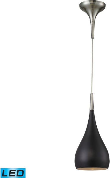 Lindsey 1 Light Led Pendant In Oiled Bronze and Satin Nickel