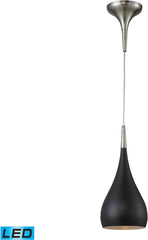 Lindsey 1 Light Led Pendant In Oiled Bronze and Satin Nickel