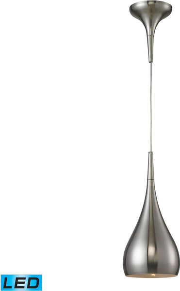 Lindsey 1 Light Led Pendant In Satin Nickel