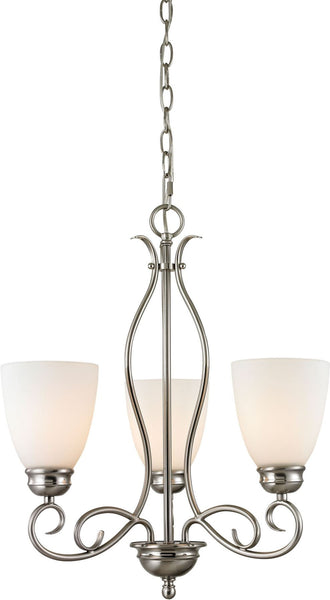 Chatham 3 Light Chandelier In Brushed Nickel