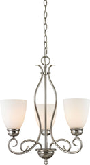 Chatham 3 Light Chandelier In Brushed Nickel