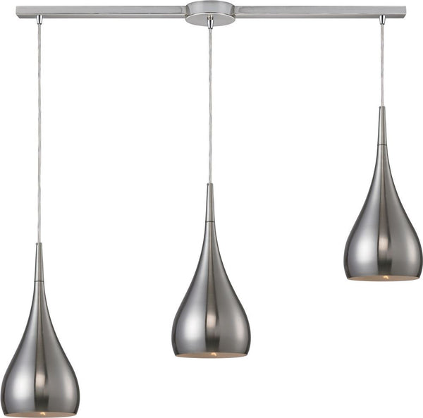 Lindsey 3 Light Pendant In Satin Nickel
