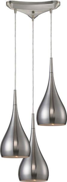 Lindsey 3 Light Pendant In Satin Nickel