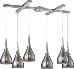 Lindsey 6 Light Pendant In Satin Nickel