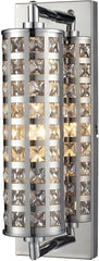 Crystallure 1 Light Vanity In Polished Chrome With Laser Cut Shade