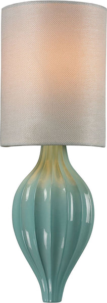 Lilliana 1 Light Sconce In Seafoam and Aged Silver