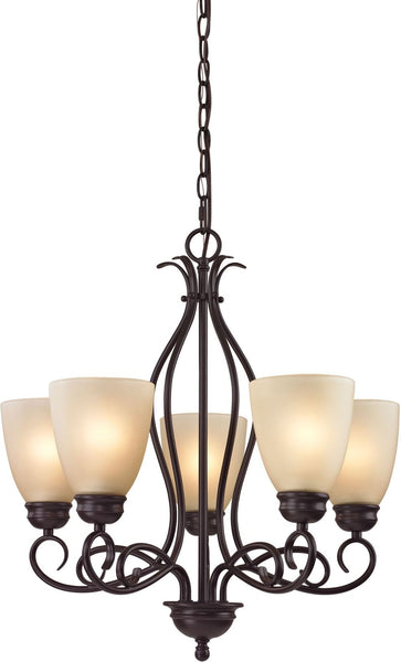 Chatham 5 Light Chandelier In Oil Rubbed Bronze
