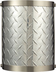 Diamond Plate 1 Light Sconce In Brushed Nickel
