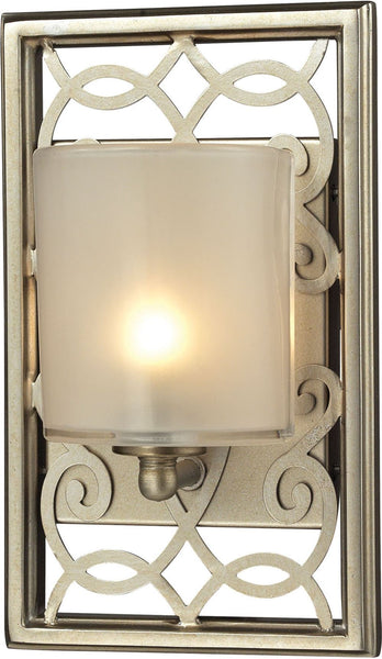Santa Monica 1 Light Vanity In Aged Silver