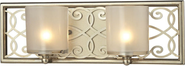Santa Monica 2 Light Vanity In Aged Silver