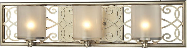 Santa Monica 3 Light Vanity In Aged Silver