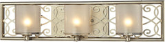 Santa Monica 3 Light Vanity In Aged Silver