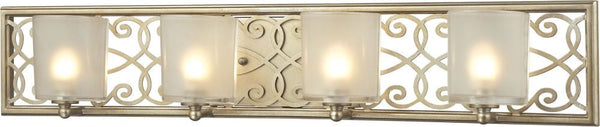 Santa Monica 4 Light Vanity In Aged Silver