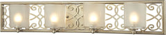 Santa Monica 4 Light Vanity In Aged Silver
