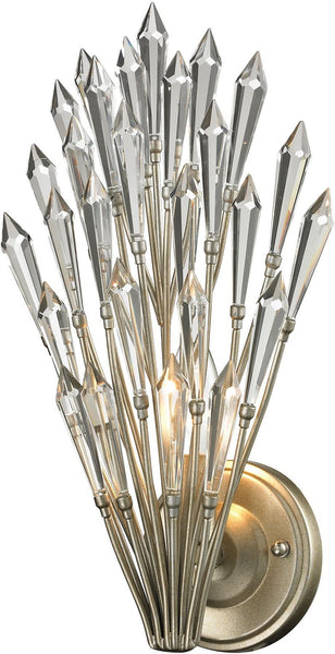 Viva Natura 1 Light Wall Sconce In Aged Silver