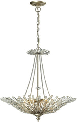 Viva Natura 6 Light Pendant In Aged Silver