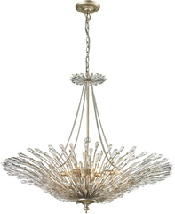 Viva Natura 8 Light Pendant In Aged Silver