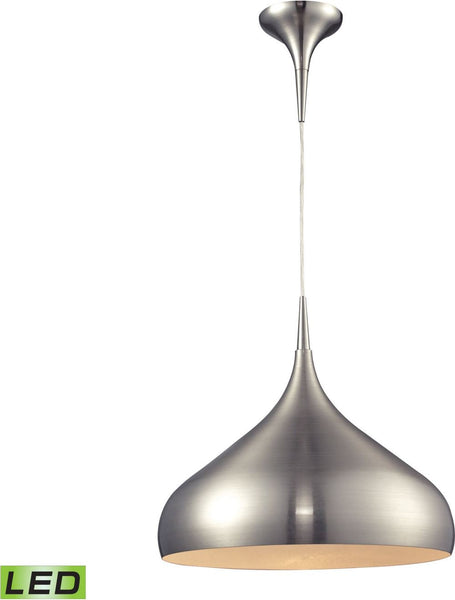 Lindsey 1 Light Led Pendant In Satin Nickel