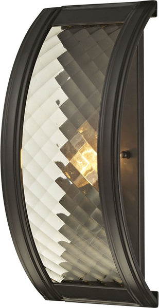 Chandler 1 Light Wall Sconce In Oil Rubbed Bronze and Champagne Glass