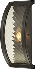 Chandler 1 Light Wall Sconce In Oil Rubbed Bronze and Champagne Glass