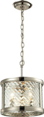 Chandler 3 Light Pendant In Polished Nickel