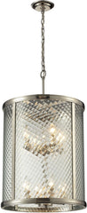 Chandler 8 Light Pendant In Polished Nickel and Clear Glass