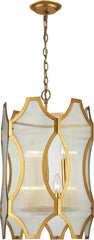 Benicia 6 Light Pendant In Antique Gold Leaf