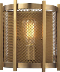 Rialto 1 Light Wall Sconce In Aged Brass