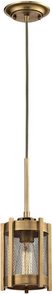 Rialto 1 Light Pendant In Aged Brass