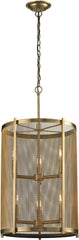 Rialto 6 Light Pendant In Aged Brass