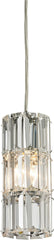 Cynthia 1 Light Pendant In Polished Chrome and Clear K9 Crystal