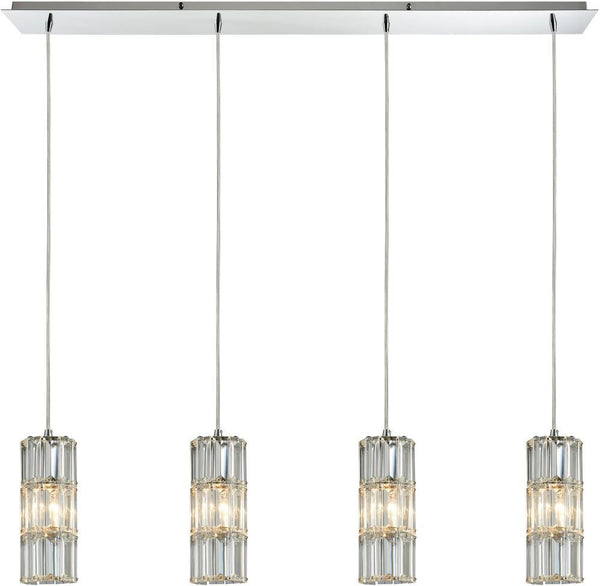 Cynthia 4 Light Linear Pendant In Polished Chrome