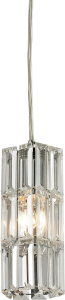 Cynthia 1 Light Pendant In Polished Chrome and Clear K9 Crystal