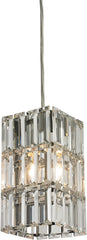 Cynthia 1 Light Pendant In Polished Chrome and Clear K9 Crystal