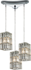 Cynthia 3 Light Pendant In Polished Chrome and Clear K9 Crystal