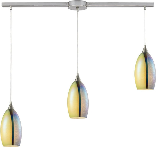 Horizon 3 Light Pendant In Satin Nickel