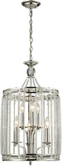 Aubree 3+3 Light Pendant In Polished Nickel