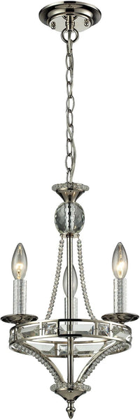 Aubree 3 Light Chandelier In Polished Nickel