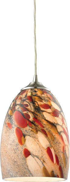Garden Breeze 1 Light Pendant In Satin Nickel
