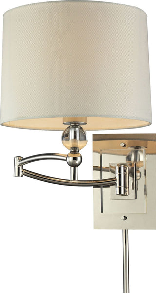 Swingarms 1 Light Swingarm Sconce In Polished Nickel