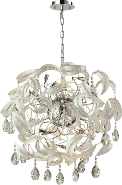 Zebula 16 Light Chandelier In White