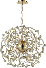 Zebula 12 Light Chandelier In Polished Gold