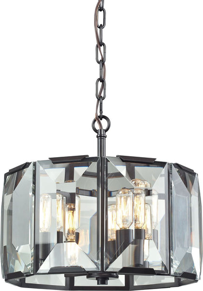 Garrett 4 Light Pendant In Oil Rubbed Bronze
