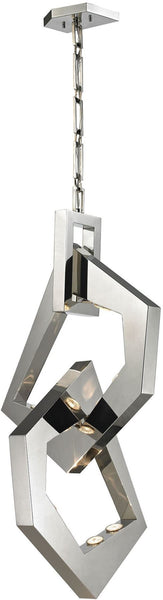 Links 8 Light Pendant In Polished Stainless Steel