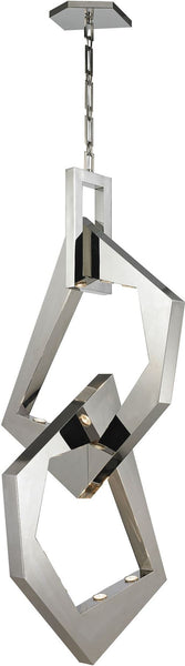 Links 12 Light Pendant In Polished Stainless Steel