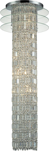 Zoey 6 Light Chandelier In Polished Chrome and Clear Crystal