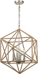 Exitor 4 Light Chandelier In Polished Nickel