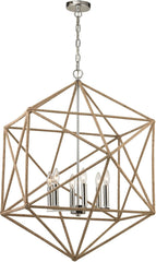 Exitor 6 Light Chandelier In Polished Nickel