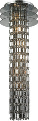 Zoey 6 Light Chandelier In Polished Chrome and Amber Teak Crystal