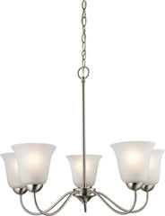 Conway 5 Light Chandelier In Brushed Nickel